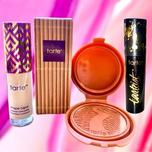 NEW 4 Piece TARTE Cosmetics Set w/Maracuja Oil, Mascara, Shape Tape & Clay Blush